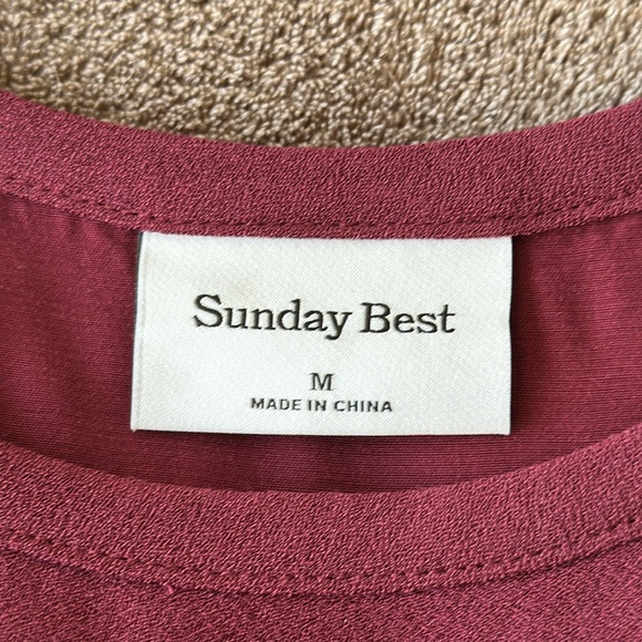 NWT Aritzia Sunday Best Elphin Dress in Spiced Burgundy - Picture 5 of 9